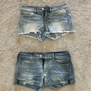 Distressed shorts from Pink and Express.